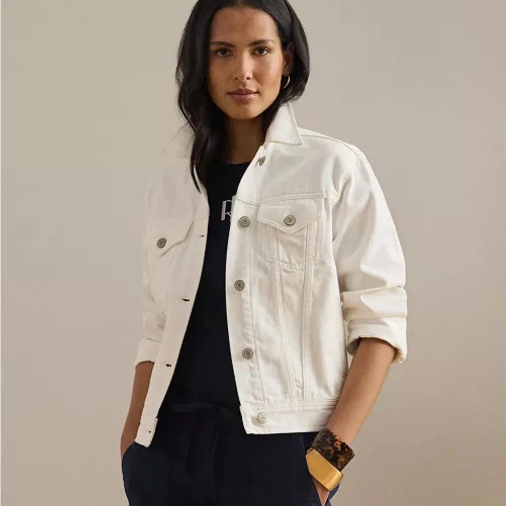 White Denim Trucker Jacket | Ralph Lauren - Picture 2 of 3